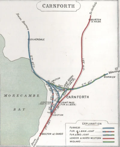 Carnforth Junction Rail Network Map